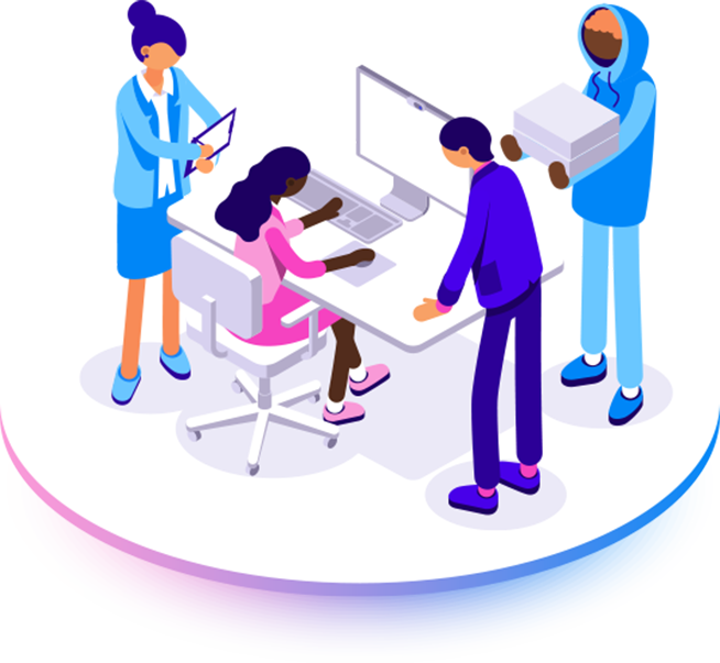 A team reviewing finances together